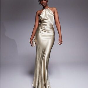 River Island Gold Maxi Dress